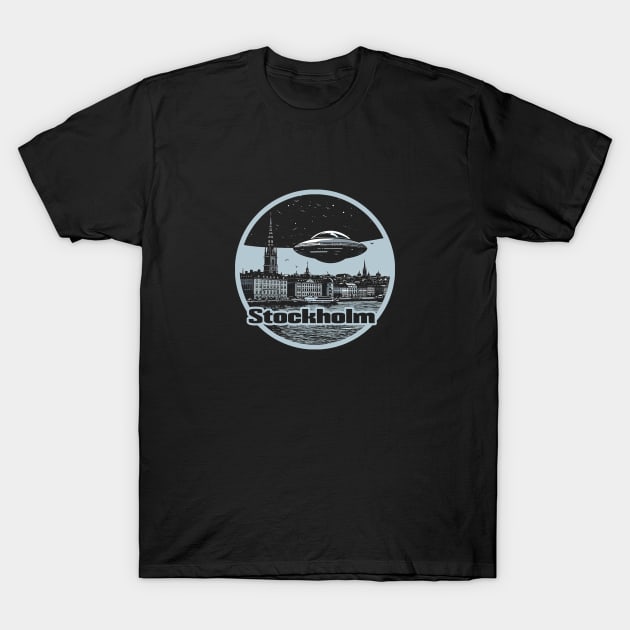 UFO over Stockholm T-Shirt by obstinator